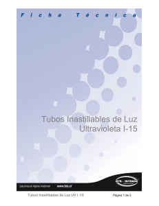 Tubos Inastillables de Luz Ultravioleta I-15