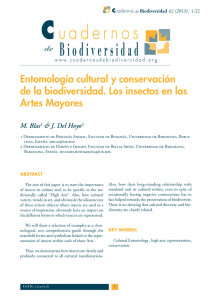 Entomología cultural y conservación de la biodiversidad
