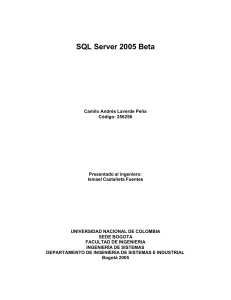 MS SQL Server 2005 - Departamento de Ingeniería de Sistemas e