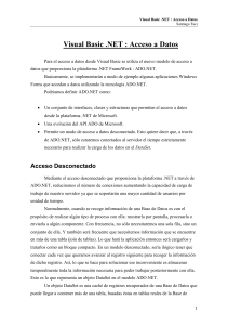 Visual Basic .NET : Acceso a Datos