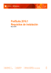 PrefSuite 2016.1 - Requisitos de instalación
