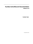 Kumbia ActiveRecord Documentation