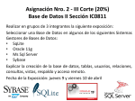 Asignación Nro. 2 III Corte Base de Datos II