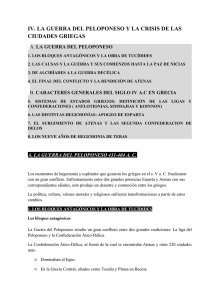 iv. la guerra del peloponeso y la crisis de las ciudades griegas