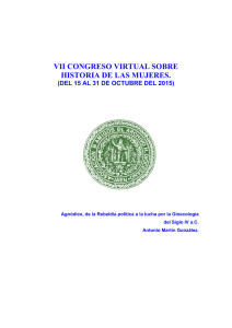 VII CONGRESO VIRTUAL SOBRE HISTORIA DE LAS MUJERES.