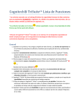 Cognitech® TriSuite14 Lista de Funciones