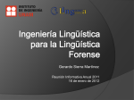 Ingeniería Lingüística para la Lingüística Forense