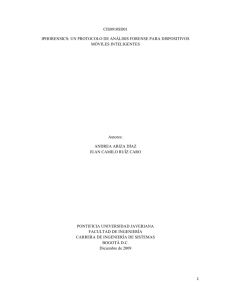 1 CIS0910SD01 IPHORENSICS: UN PROTOCOLO DE ANÁLISIS