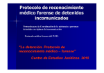 Protocolo de reconocimiento médico forense de detenidos
