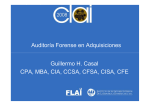 Auditoría Forense en Adquisiciones Guillermo H. Casal CPA, MBA