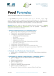 Lista de servicios analíticos forenses alimentarios