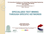 specialized text mining through specific keywords