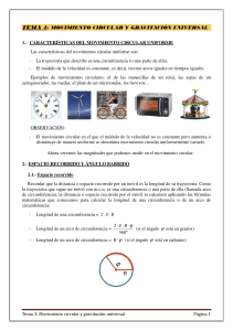 TEMA 4: MOVIMIENTO CIRCULAR Y GRAVITACIÓN UNIVERSAL