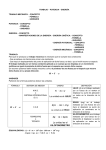 Trabajo, potencia y energía