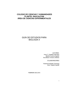 guía de estudios para biología ii - CCH Naucalpan