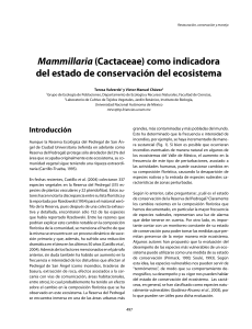 Mammillaria (Cactaceae) como indicadora del estado de