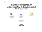 Especies Invasoras de Alto Impacto a la Biodiversidad