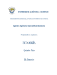 Ecología (T y P) - Zootecnia - Universidad Autónoma Chapingo