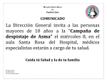 La Dirección General invita a las personas mayores de 10 años a la