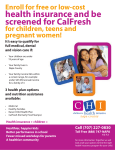 health insurance and be screened for CalFresh