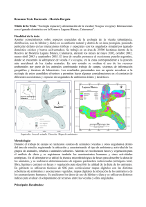 Ecología espacial y alimentación de vicuñas, Vicugna