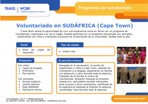 Voluntariado en SUDÁFRICA (Cape Town)
