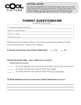 parent questionnaire