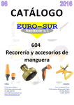 CATÁLOGO 604 Recorería y accesorios de manguera