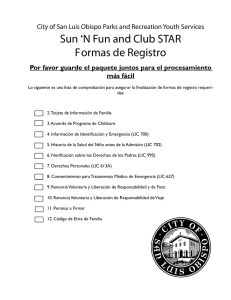 Sun `N Fun and Club STAR Formas de Registro