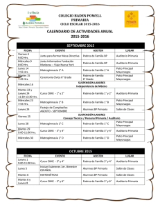 Calendario Anual Primaria 2015