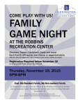 come play with us! at the robbins recreation center
