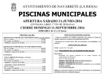 PISCINAS MUNICIPALES - Ayuntamiento de Navarrete