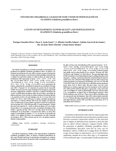 ESTUDIO DEL DESARROLLO, CALIDAD DE FLOR Y DOSIS DE