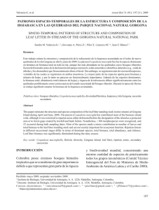 patrones espacio-temporales de la estructura y composición de la