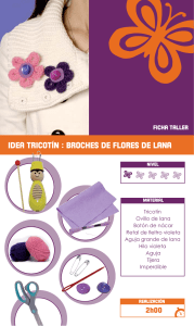 Broches de flores de lana