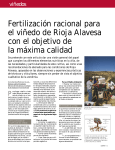 Fertilización racional para el viñedo de Rioja Alavesa