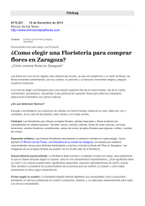 ¿Como elegir una Floristeria para comprar flores en Zaragoza?