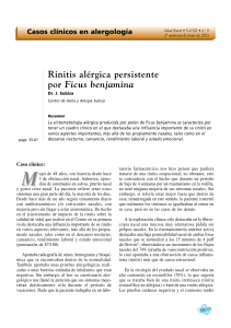 Rinitis alérgica persistente por Ficus benjamina