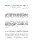 Lenguaje y estructura del poema “Adiós”, de Ramón Palomares