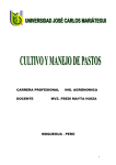 Cultivo y Manejo de Pastos.