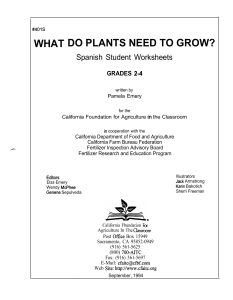 WHAT DO PLANTS NEED TO GROW?