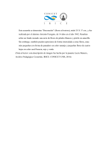 Esta acuarela se denomina “Decoración”(flores silvestres), mide 25