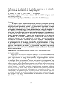 Influencia de la salinidad de la solución nutritiva en la calidad y
