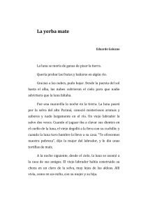 Eduardo Galeano La yerba mate