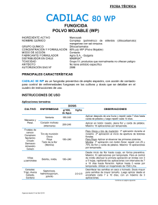 fungicida polvo mojable (wp)