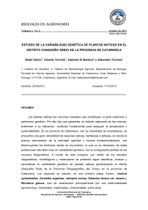 BIOLOGÍA EN AGRONOMÍA