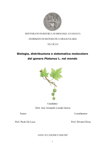 Biologia, distribuzione e sistematica moleculare genere
