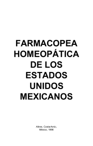 Farmacopea Homeopática