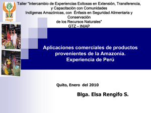Blga. Elsa Rengifo S. Aplicaciones comerciales de productos