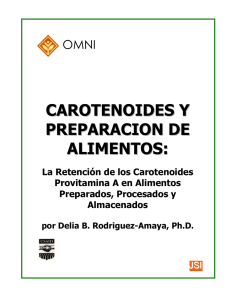La Retención de los Carotenoides Provitamina A en Alimentos